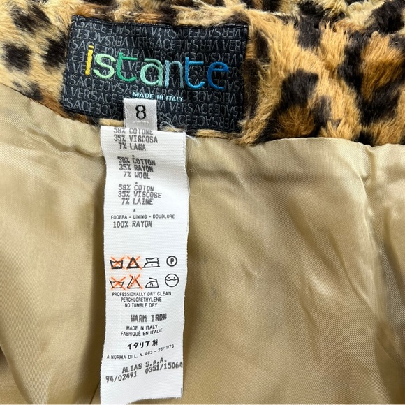 Vintage Istante by Gianni Versace Leopard Print Skirt Size 42 - Picture 10 of 17